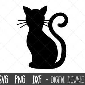 Cat svg, cat png, cat silhouette, cat outline png, cat clipart, cat pet png, pet cat svg, feline svg, dxf, cricut silhouette svg cut file