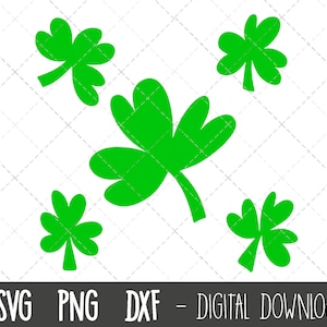 Shamrock svg, St. Patricks day svg, four leaf clover svg, lucky clover svg, lucky irish svg, irish shamrock, cricut silhouette svg cut file