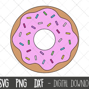Donut SVG, doughnut Svg, donut Svg cut file, donut clipart svg, doughnut png, dxf, donut sprinkles cricut silhouette svg cutting file