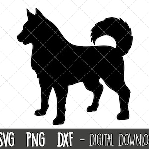 Husky svg, dog svg, husky silhouette, husky breed outline png, husky clipart, dog pet png, dxf, Siberian husky cricut silhouette cut file