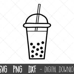 Bubble tea svg, boba tea svg, bubble tea clipart, boba cup svg, cup svg, silhouette, cricut cut files, boba balls coffee cup cutter files