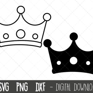 Crown SVG, King svg, queen svg, tiara svg, crown clipart, crown png, princess crown svg, birthday crown svg, cricut silhouette cut file