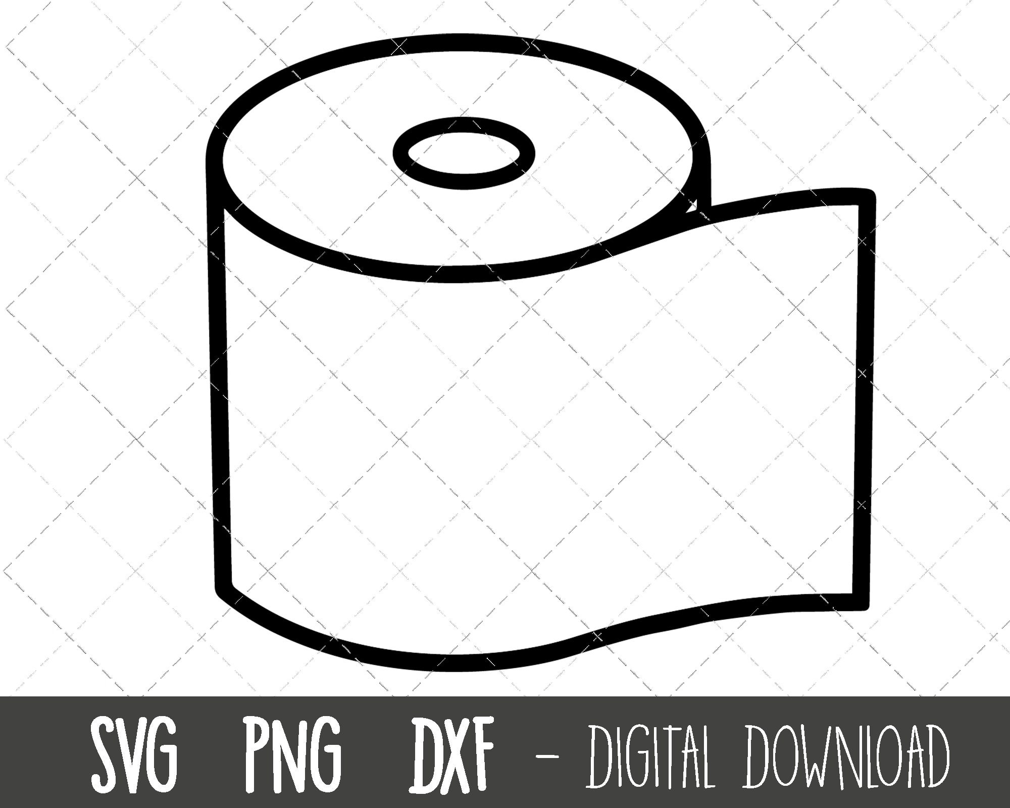 Toilet Paper SVG Toilet Paper Outline SVG Digital Download Etsy Canada