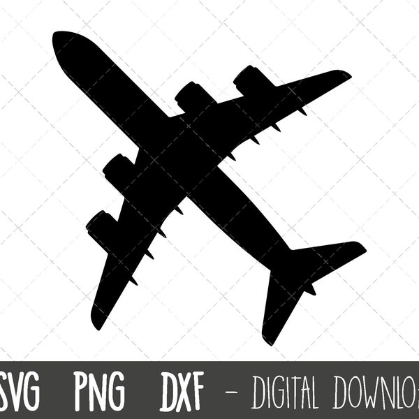 Plane SVG, Aeroplane svg, Jet svg, Jumbo jet svg, travel clipart, vacation svg, vacation clipart, plane png, cricut silhouette svg cut file