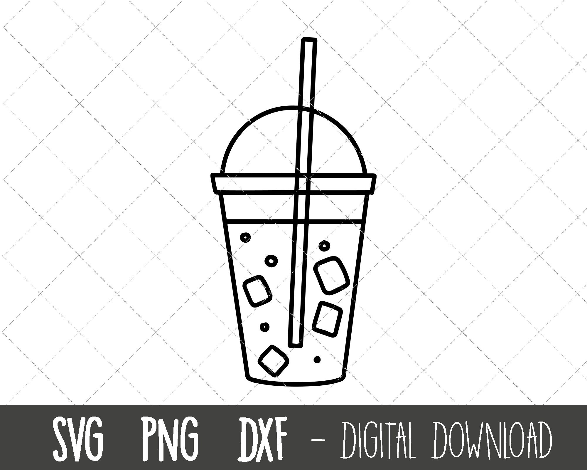Coffee SVG Latte SVG Cold Brew Svg Frappucinno SVG Iced Coffee