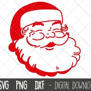 Santa svg, santa head svg, christmas svg, santa svg file, santa svg cut file, santa png, svg files, cricut silhouette svg cut cutting file
