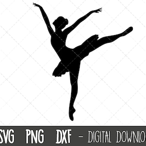 Ballerina svg, ballet svg, ballerina silhouette, dancer svg, ballet silhouette, ballerina cut file, ballerina cricut silhouette svg cut file