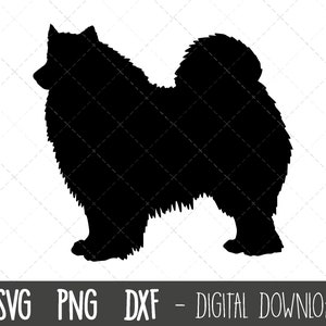 Samojed svg, Hund svg, Samoyed Silhouette, Samoyed Silhouette png, Samoyed Clipart, Hund Haustier png, dxf, Samoyed cricut silhouette svg
