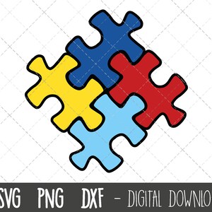 Autism puzzle svg, autism svg, autism clipart, autism puzzle cut file, autism awareness png, dxf, autism cricut silhouette svg cutting file