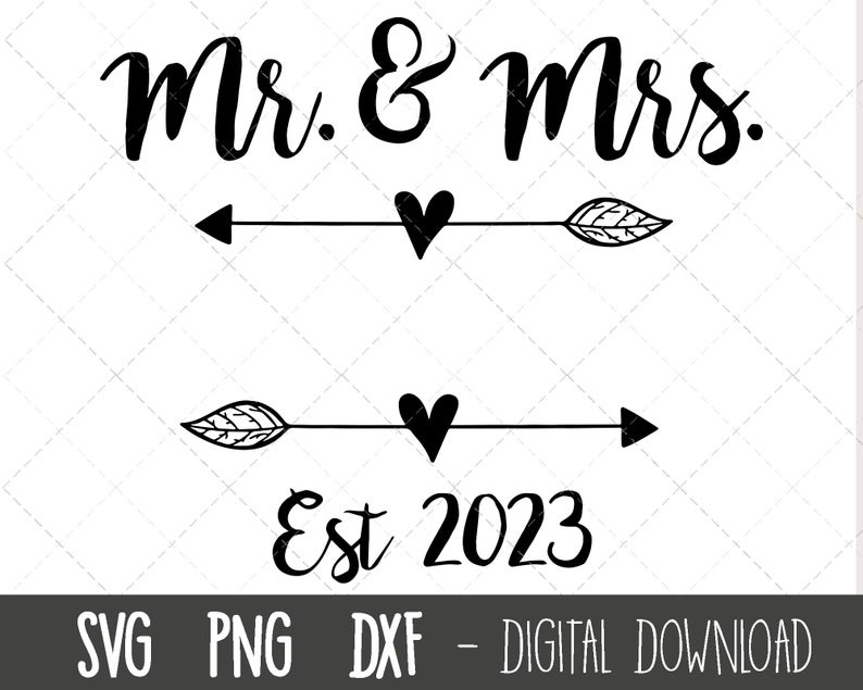 Mr and Mrs Split Monogram SVG Mr & Mrs Svg Wedding Svg Etsy