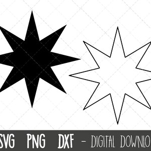 星の SVG バンドル、8 ポイントの星の SVG、星の SVG、星のクリップアート、ホリデー スターのクリップアート、クリスマスの SVG、星のシルエット、星の Cricut シルエット ファイル