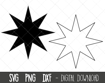 Star svg bundle, 8 point star svg, star svg, star clipart, holiday star clipart, christmas svg, star silhouette, star cricut silhouette file