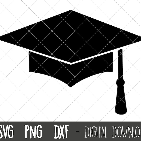 Graduation hat SVG, graduation Svg, graduation clipart svg, graduation hat png, dxf, graduation cap cricut silhouette svg cutting file