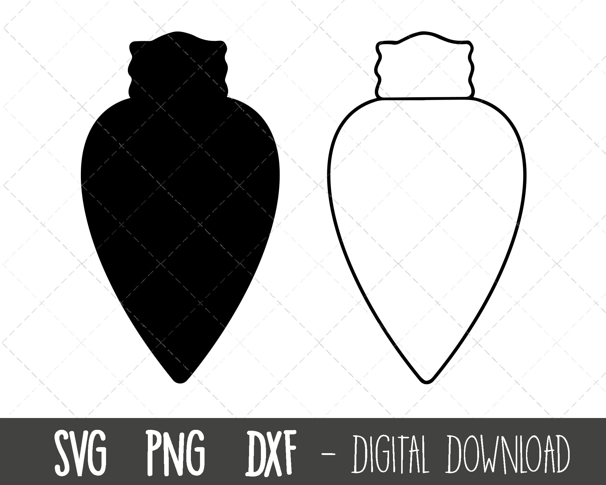 Christmas Bulb Outline