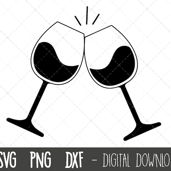 Wine glass SVG, wine glasses svg, valentine's day svg, wine svg, wine glass clipart, love svg, valentine's png, silhouette cricut cut files