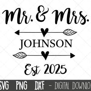 Mr and Mrs split monogram SVG, Mr & Mrs svg, wedding svg, wedding 2025 clipart, engagement svg, mr mrs wedding cricut silhouette cut file