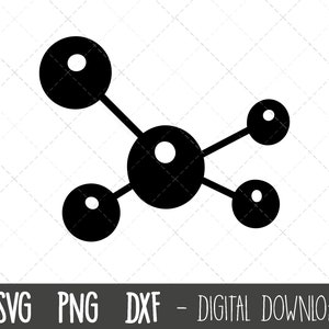 Molecule SVG, Science svg, science clipart, school svg, school clipart, molecule vector dxf, science molecule cricut silhouette svg cut file
