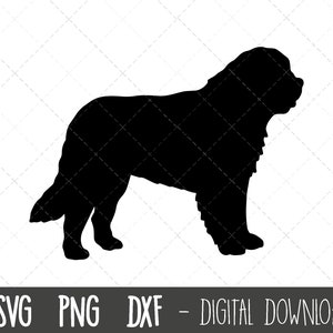 St. Bernard svg, dog svg, St. Bernard silhouette, St. Bernard outline png, St. Bernard clipart, dog pet png, dxf, cricut silhouette cut file