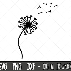 Pusteblume SVG, Pusteblumen Schneidedatei, Pusteblumen Clipart, Blume SVG, Pusteblumen Clipart, Pusteblumen Cricut Silhouette SVG Schnittdatei