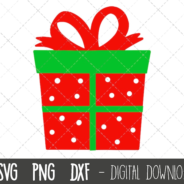 Christmas gift svg, present clipart, gift clipart, christmas svg clipart, bow with bow silhouette, gift cricut silhouette svg cut cut file