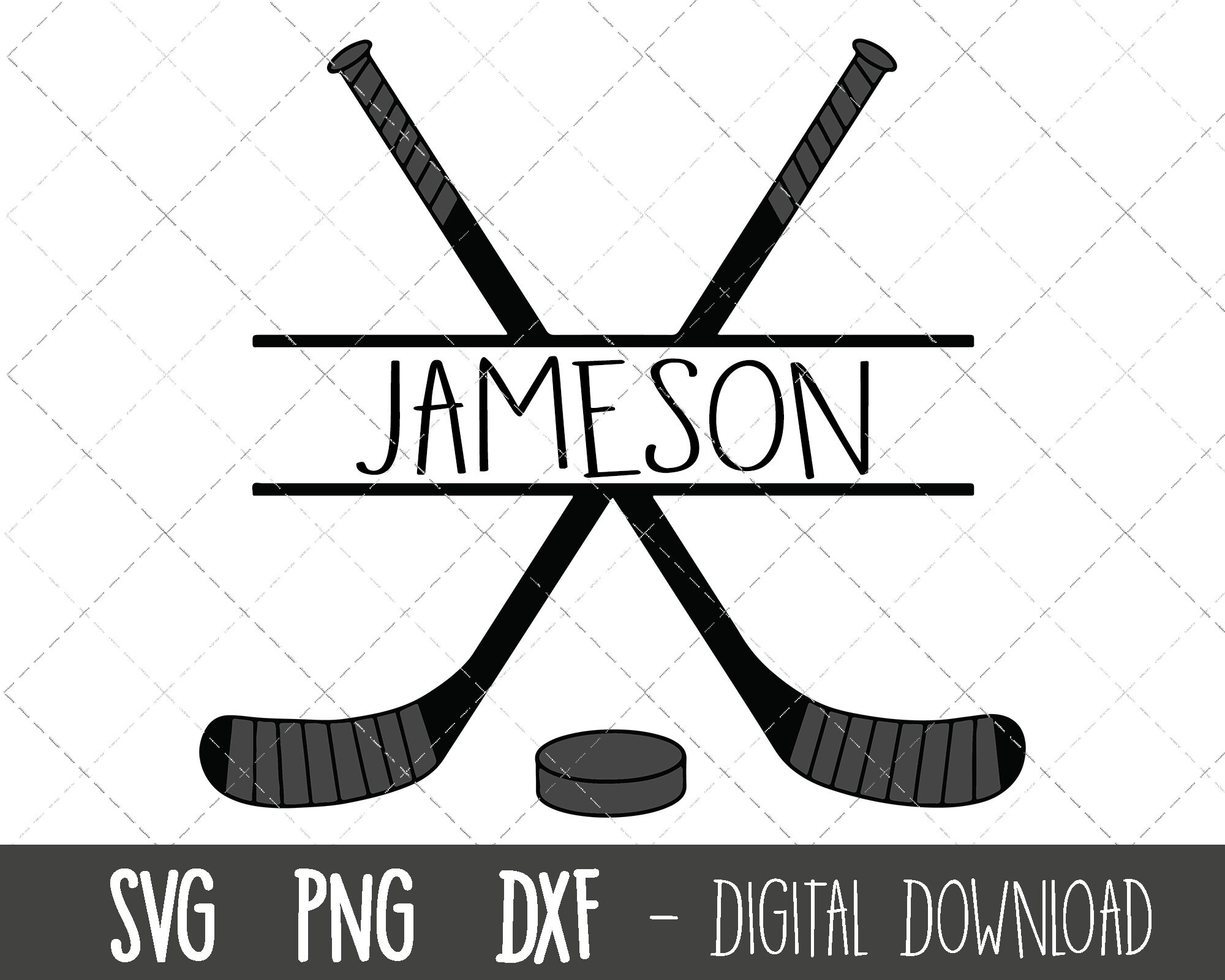 Hockey Svg American Sports Svg Hockey Name Frame Svg Puck Etsy Canada