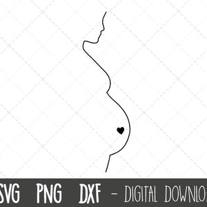 Kobieta w ciąży SVG, ciąża SVG, clipart ciąża, clipart kobieta w ciąży, przyszła mama SVG, plik cricut sylwetka macierzyństwa w ciąży