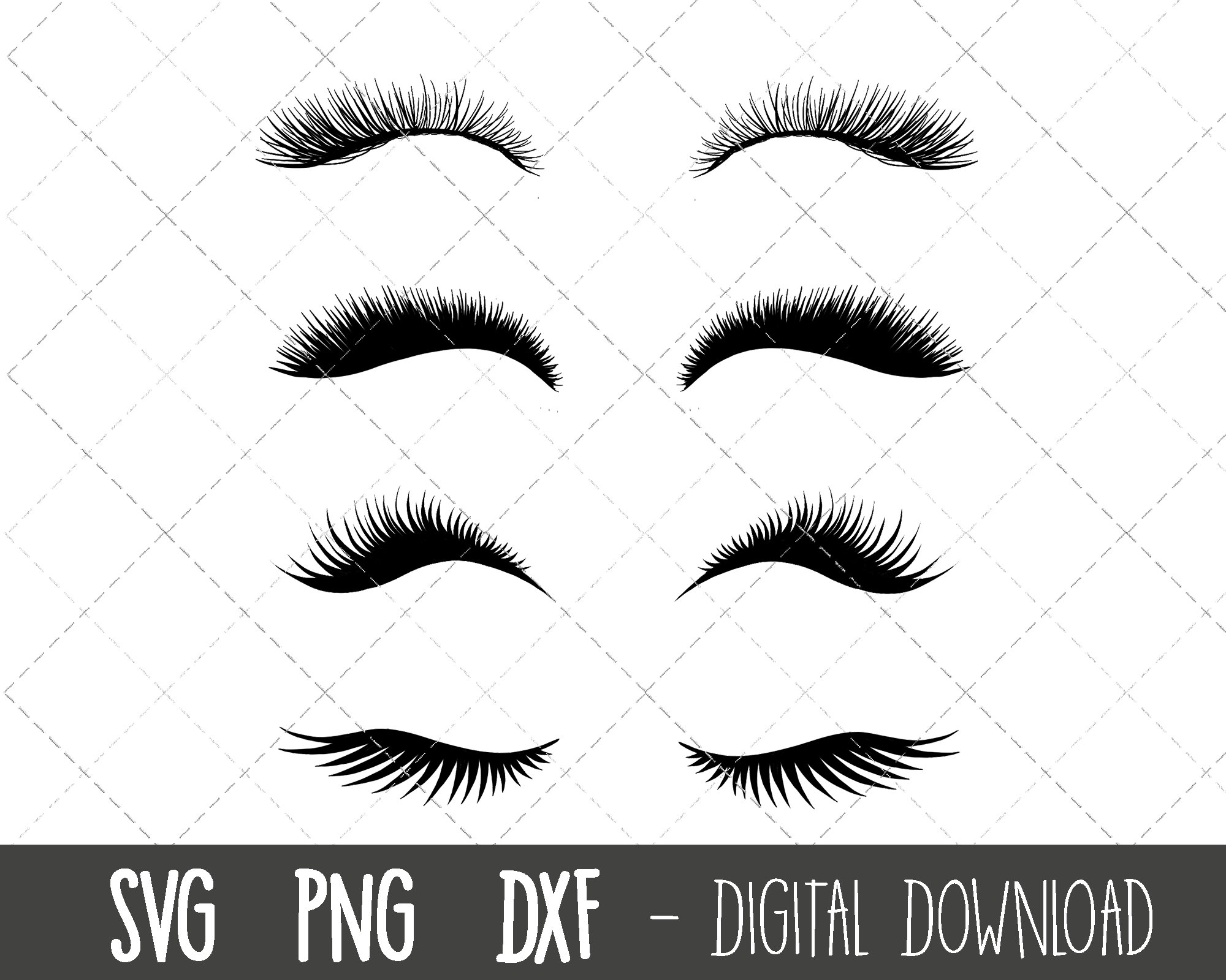 Eyelash Svg Bundle Eyelash Svg Eyelash Clipart Eyelashes Etsy