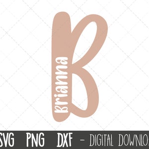 Nom personnalisé impression SVG, art mural de pépinière personnalisé, impression initiale de nom, impression de pépinière, nouvelle impression de nom de bébé cricut silhouette svg impression