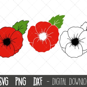 Poppy SVG, Poppy svg bundle, flower svg, flower clipart, spring clipart, botanical floral svg, poppy flower cricut silhouette cut file image 1