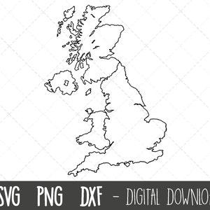 Verenigd Koninkrijk svg, Verenigd Koninkrijk kaart svg, UK kaart png, UK kaart outline svg, UK kaart vector, uk kaart cut file, cricut silhouet cut file