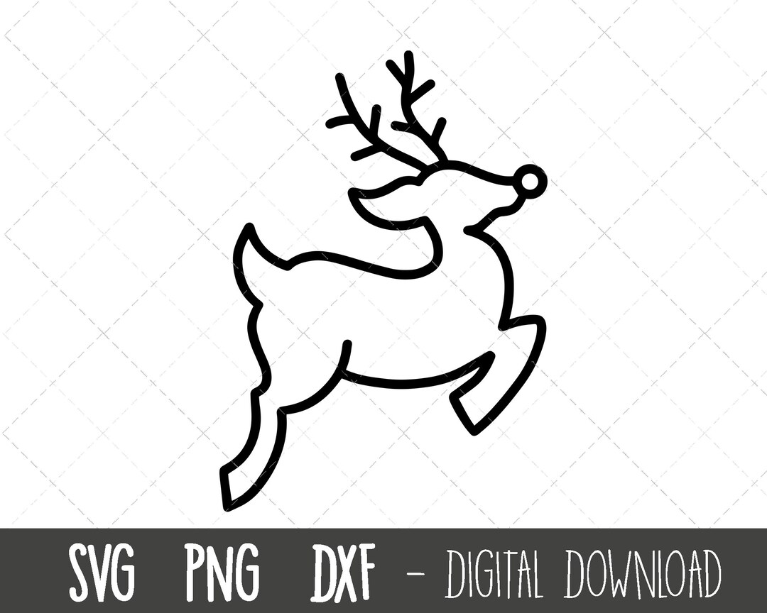Reindeer Svg, Flying Reindeer Svg, Reindeer Silhouette, Deer Svg