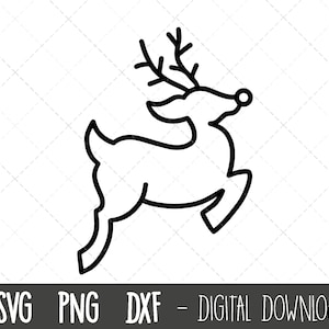 Reindeer svg, flying reindeer svg, reindeer silhouette, deer svg, reindeer png, reindeer clipart, reindeer cricut silhouette svg cut file