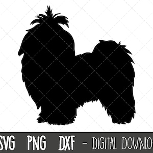 Shih Tzu svg, dog svg, Shih Tzu silhouette, Shih Tzu outline png, Shih Tzu clipart, dog pet png, dxf, pet dog cricut silhouette svg cut file