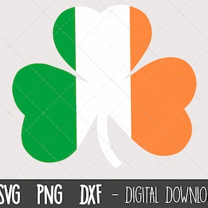 Shamrock svg, St. Patricks day svg, Ireland flag svg, irish flag shamrock svg, lucky irish svg, shamrock, cricut silhouette svg cut file