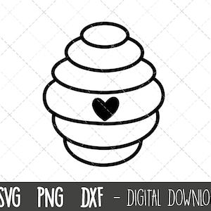 Bijenkorf SVG, honing svg, bijenkorf clipart, bijenkorf png, bijen svg, bijenhoning svg, dxf, schattige bijenkorf svg, bijenkorf cricut silhouet svg gesneden bestand