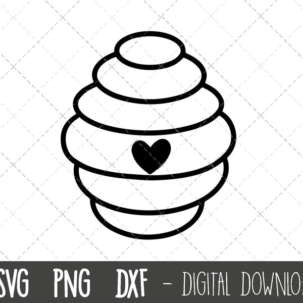 Beehive SVG, honey svg, beehive clipart, beehive png, bee svg, bee honey svg, dxf, cute beehive svg, beehive cricut silhouette svg cut file