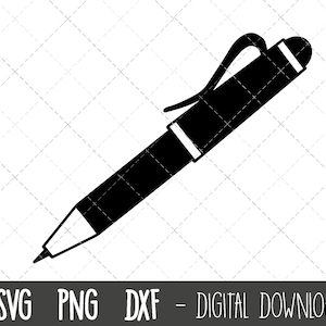 Pen svg, balpen svg, pen clipart, leraar svg, pen monogram, leraar pen svg, potlood svg, dxf, pen cricut silhouet svg bestand knippen