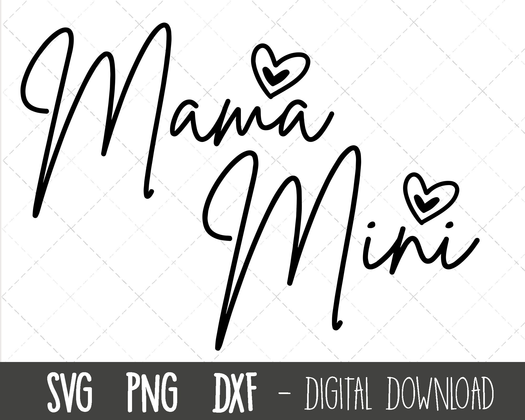 Mama Mini Svg Matching Mama and Mini SVG Mom and Mini PNG Etsy