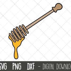 Honey dipper SVG, honey svg, honey spoon clipart png, bee svg, bee honey svg, dxf, honey jar svg, honey cricut silhouette svg cutting file