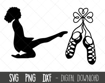 Irish dancing svg bundle, Irish dancing pumps svg, irish dancing clipart, shamrock svg, irish dancer svg, cricut silhouette svg cut file