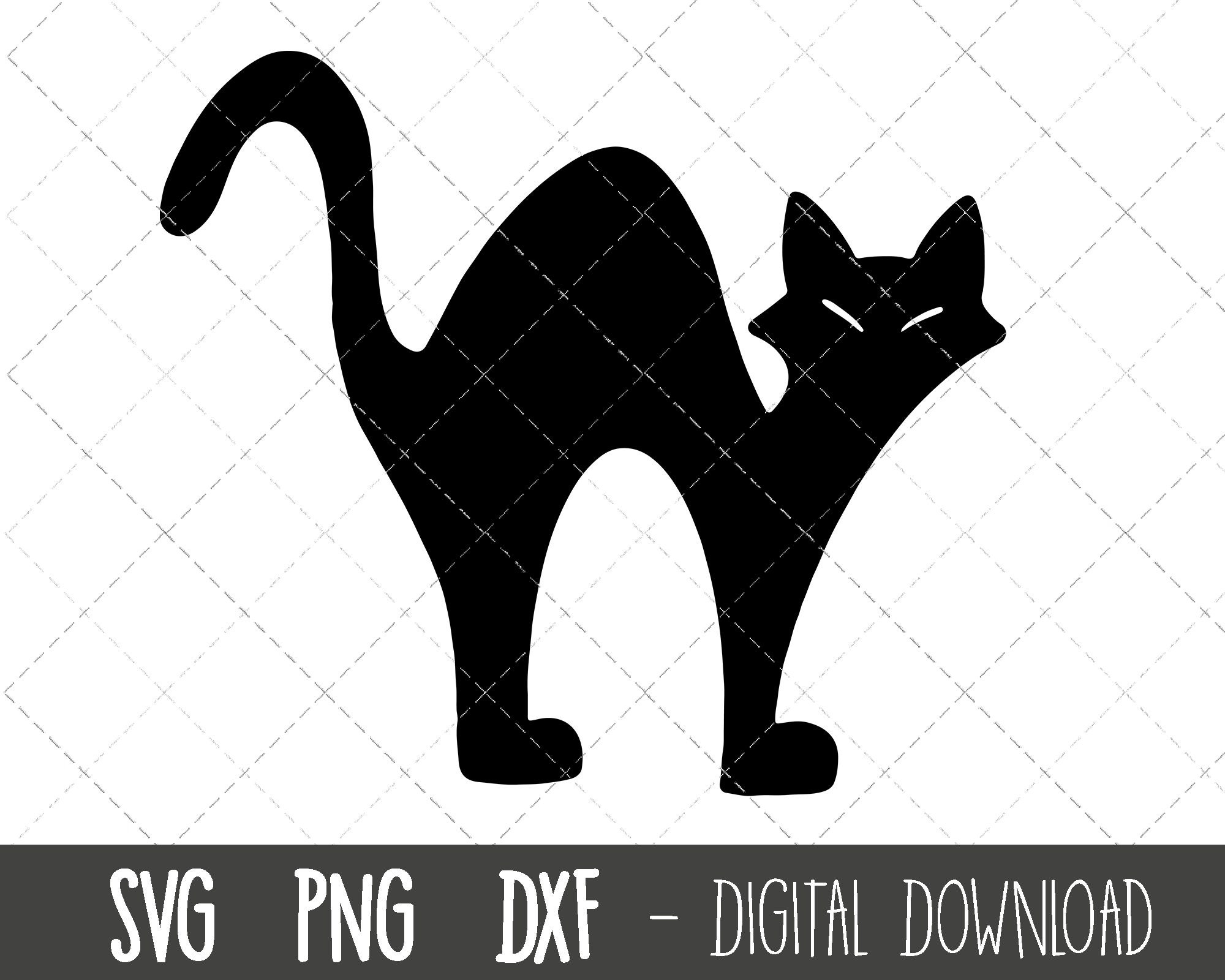Halloween Arched Black Cat Silhouette halloween-arched-black-cat-silhouette