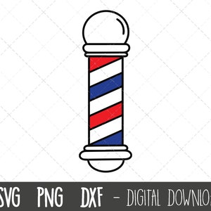 Poste de barbeiro svg, barbearia svg, clipart de barbearia, silhueta de poste de barbeiro, vetor de poste de barbeiro png, arquivo de corte svg de silhueta cricut