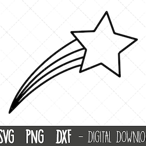 Spadająca gwiazda svg, gwiazda svg, gwiazdy svg, spadająca gwiazda png, spadająca gwiazda svg, dxf, spadająca gwiazda clipart, cricut sylwetka svg plik do cięcia