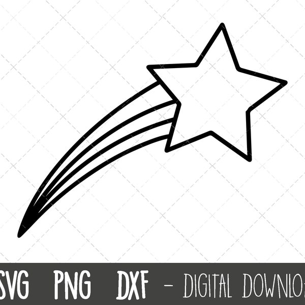 Shooting star svg, star svg, stars svg, shooting star png, falling star svg, dxf, shooting star clipart, cricut silhouette svg cutting file