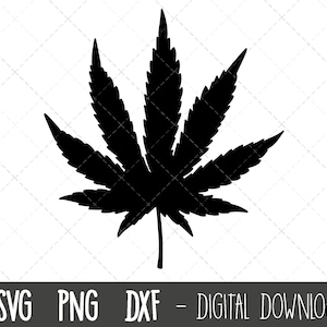 Marihuana Blatt svg, Pot Leaf svg, Marihuana Clipart, Unkraut svg, Marihuana Blatt Silhouette svg, Marihuana Cricut Silhouette Cut File