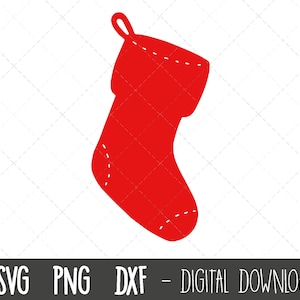 Christmas Stocking Svg, christmas stocking clip art, Christmas Clip Art, stocking silhouette, christmas stocking png, Cricut Silhouette file