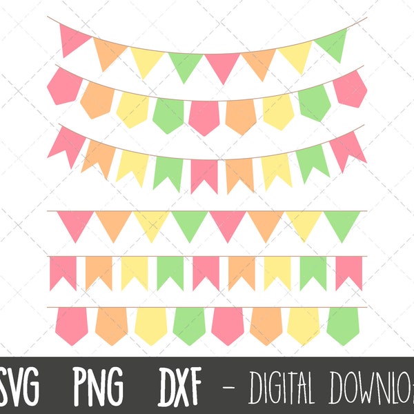 Bunting Banner SVG,  birthday bunting svg, bunting clip art, flag svg, banner svg, party bunting vector, bunting cut files, cricut svg file