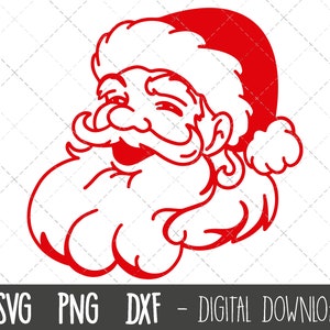 Santa svg, santa head svg, natal svg, arquivo santa svg, arquivo de corte santa svg, papai noel png, arquivos svg, arquivo de corte svg de silhueta cricut