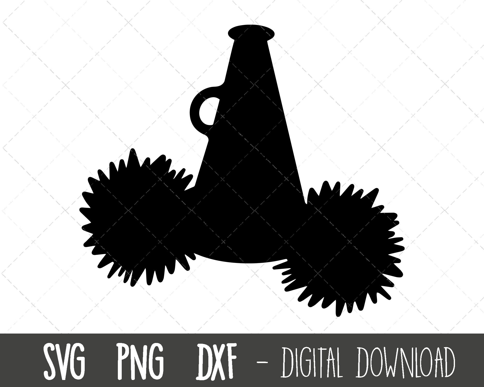 Megaphone And Pom Poms Clipart
