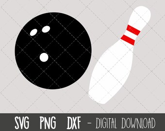 Bowling svg, bowling clipart, ball and pin svg, ball clipart, sports svg, sports clipart png, dxf, bowls cricut silhouette svg cutting file